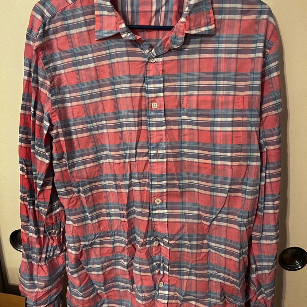 Men's Salmon Plaid Shirt